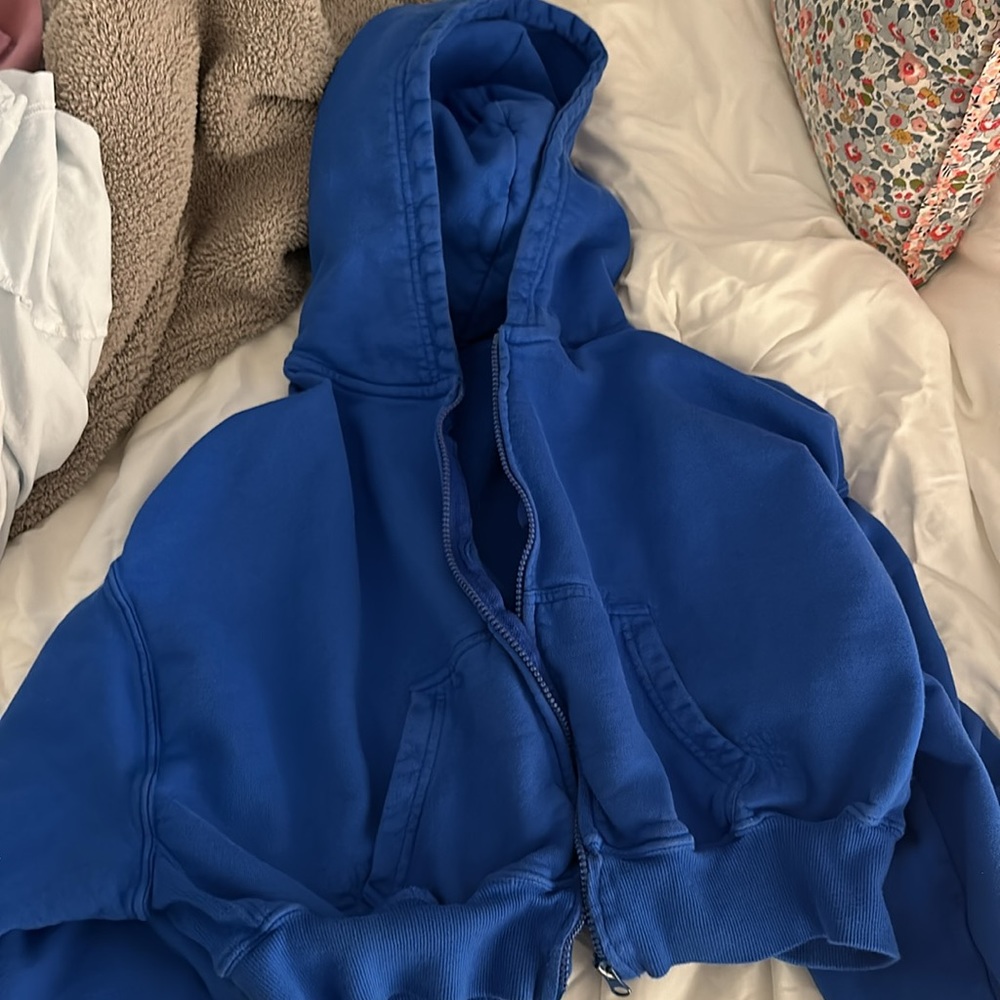 Cropped daily drills zip up xs/s